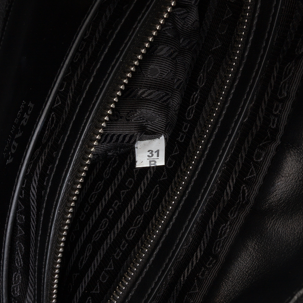 Pre-Loved Prada City Calf Racing Satchel - Picture 6 of 12